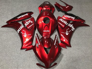 Rosso Intenso Personalizzato 2012-2016 Honda CBR1000RR Carene Moto
